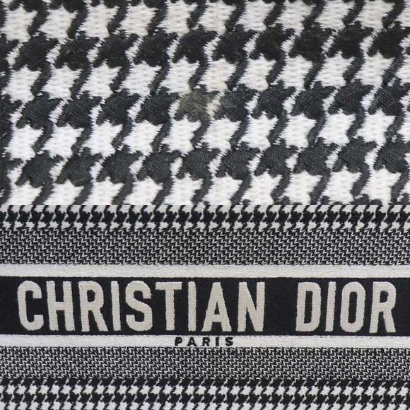 Dior Book Tote Houndstooth Canvas Tote Bag - Picture 2 of 10